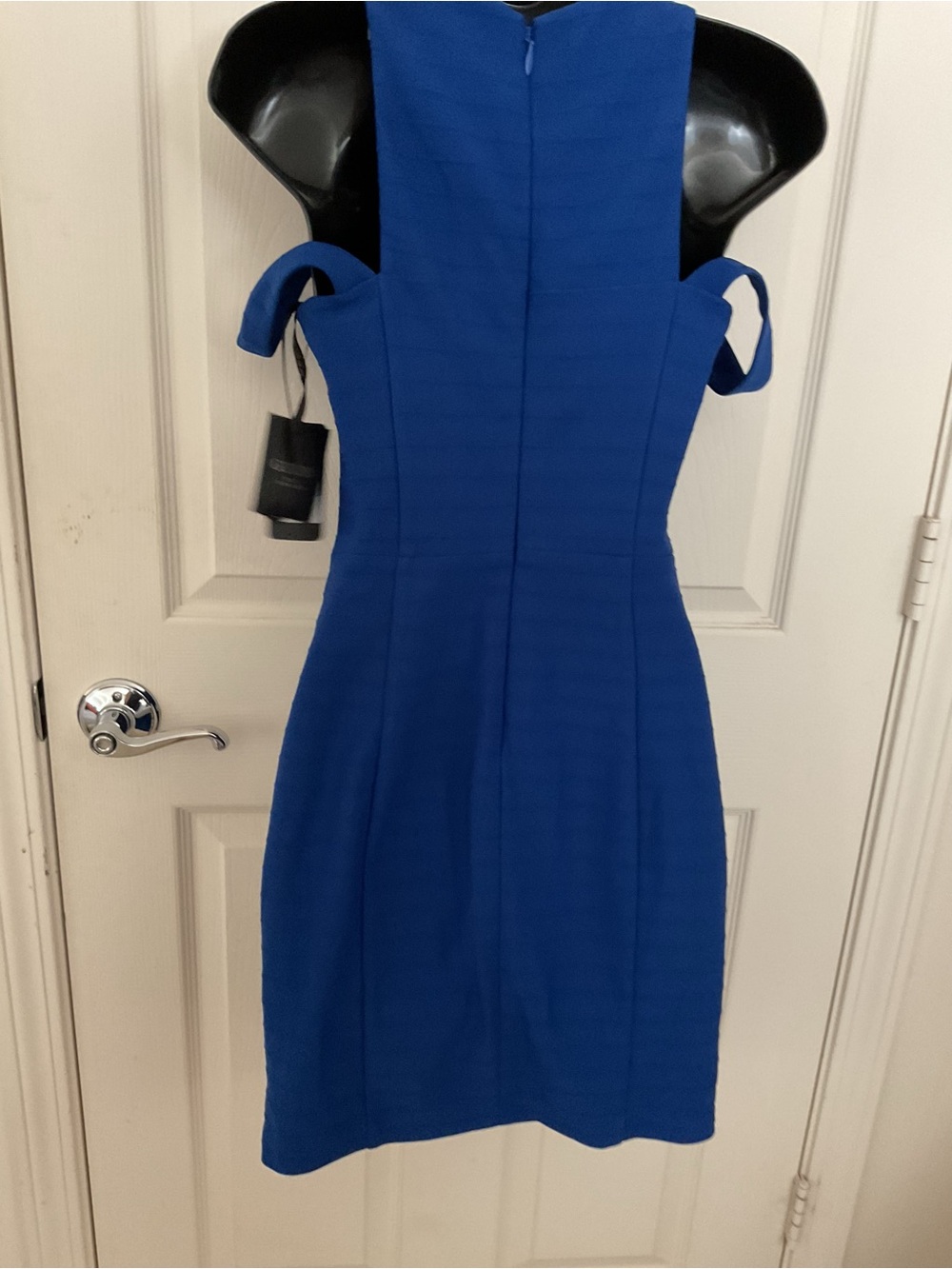 GUESS Cobalt Blue Ribbed Button-Front Dress - Picture 2 of 3